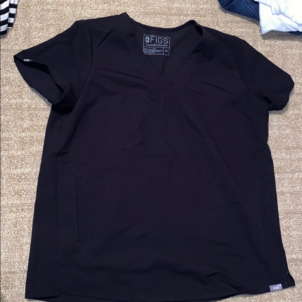 Figs Basa Maternity scrub top black